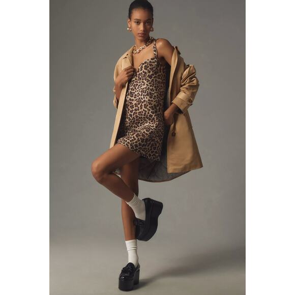 NWT ANTHROPOLOGIE Dhruv Kapoor Leopard Print Mini Size S - Picture 2 of 11